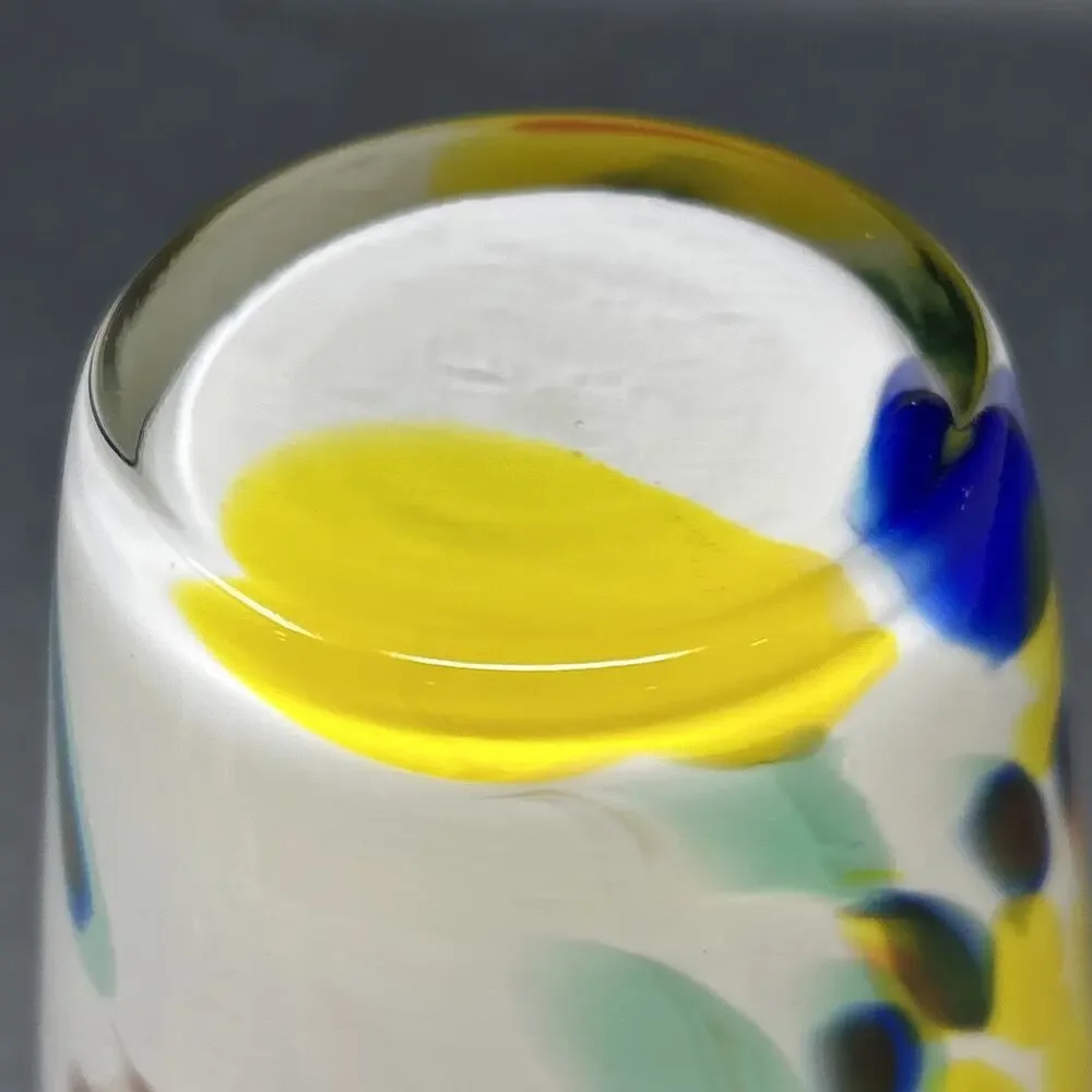 Vintage Mid Century Style Cased Glass Vase 8